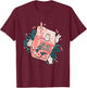 90s Japanese Kawaii Peach Milk Juice Aesthetic T-Shirt - T-Shirt | Maroon