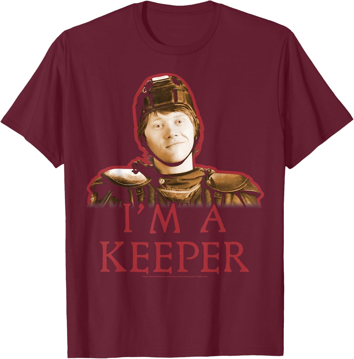 Harry Potter Ron Weasley I'm A Keeper Portrait T-Shirt - T-Shirt | Maroon