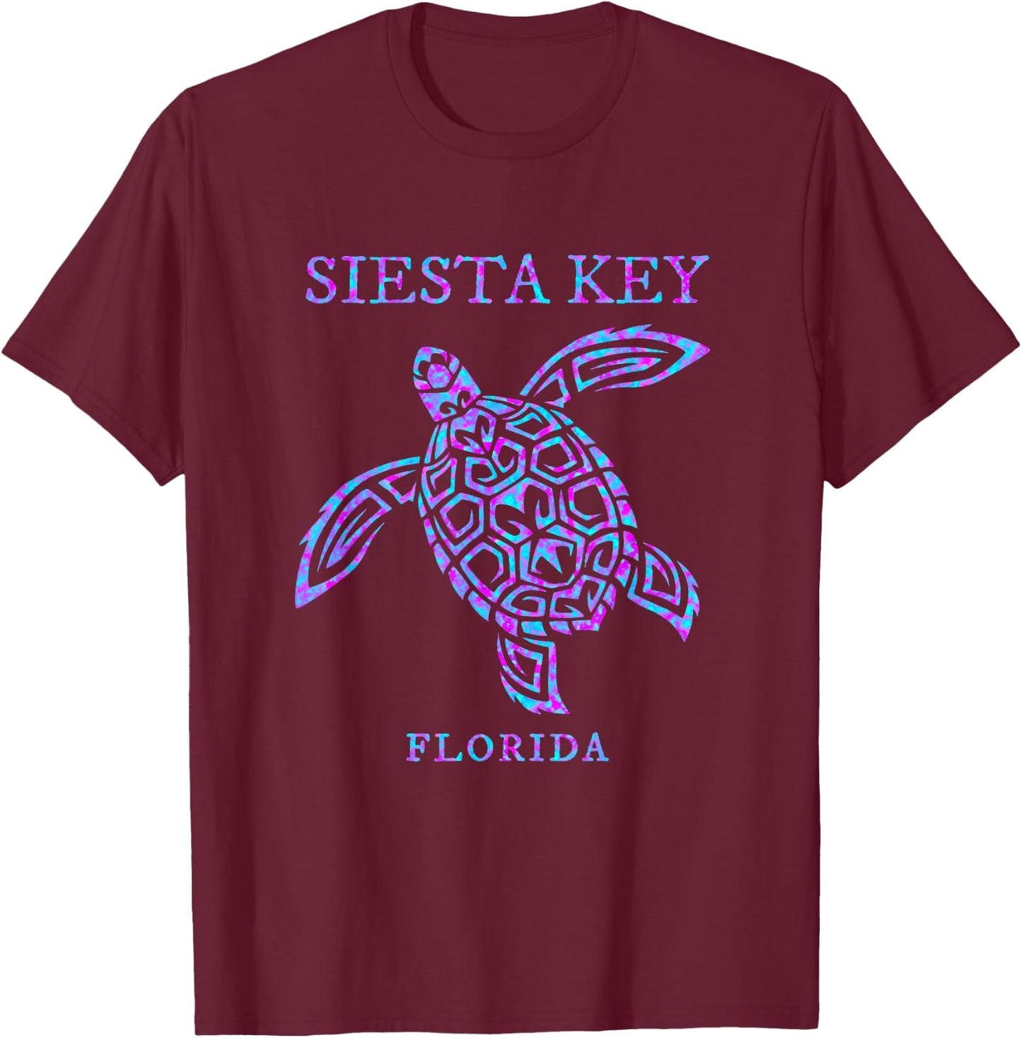 Siesta Key Florida Sea Turtle Vacation Souvenir Boys Girls T-Shirt - T-Shirt | Maroon