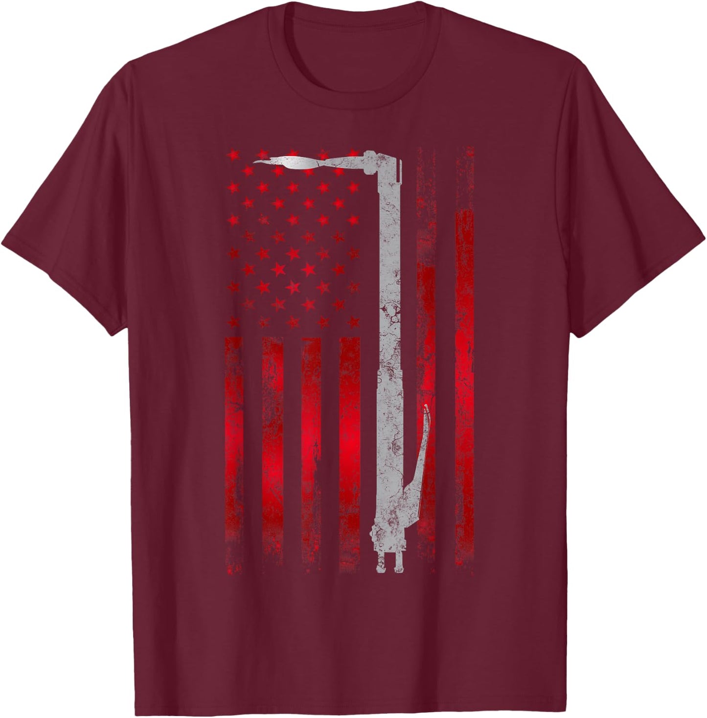 Welding Vintage Patriotic USA American Flag Welder gift T-Shirt - T-Shirt | Maroon