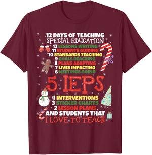 SPED School Funny Special Education Teacher Gift T-Shirt - T-Shirt | Maroon