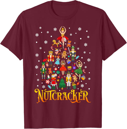 Vintage Christmas Nutcracker Squad Matching Family Christmas T-Shirt - T-Shirt | Maroon