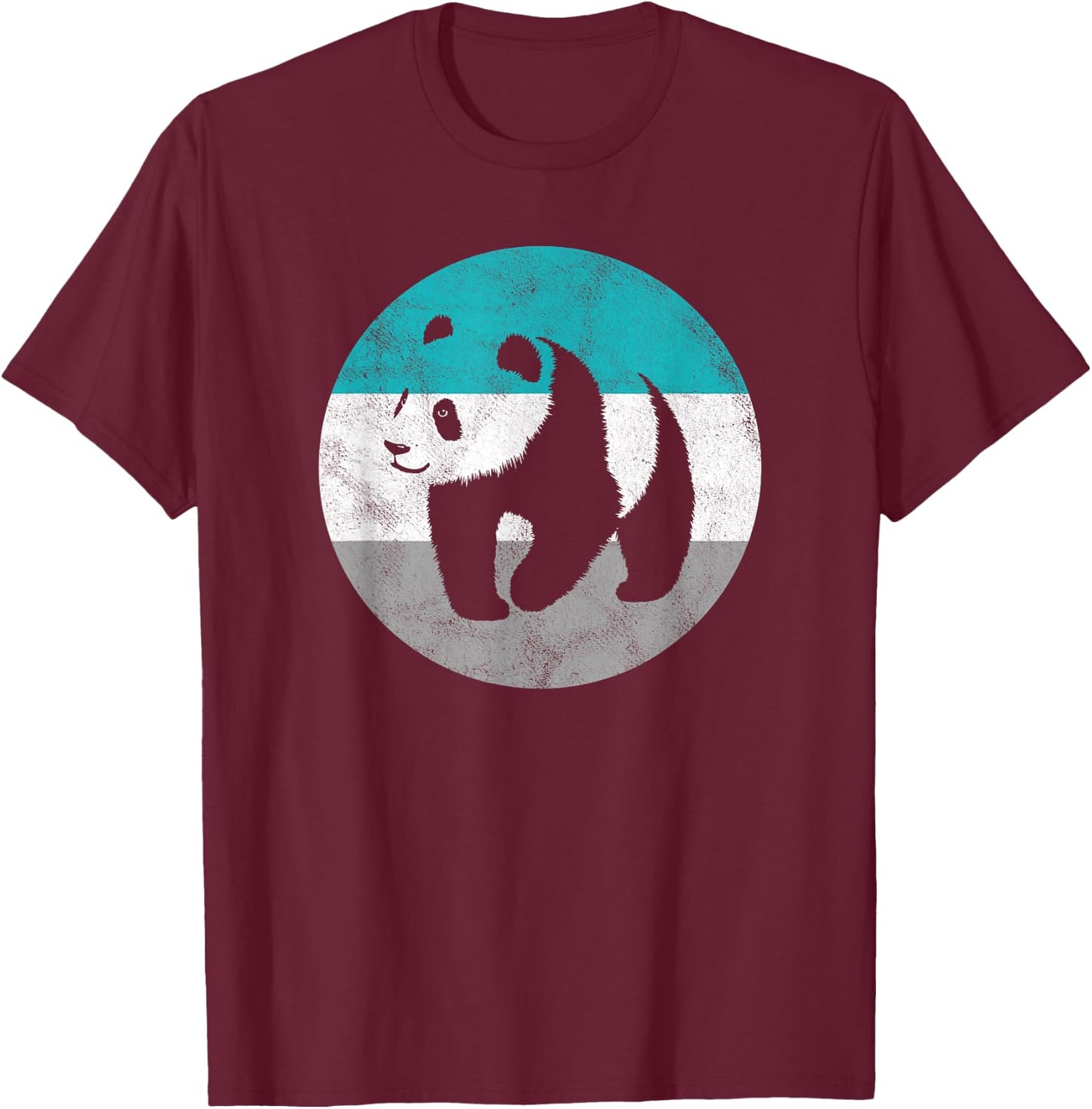 Panda Retro Gift or Boys T-Shirt - T-Shirt | Maroon