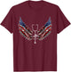 Nurse American Flag 4th Of July Wings Patriotic RN Nursing T-Shirt - T-Shirt | Maroon