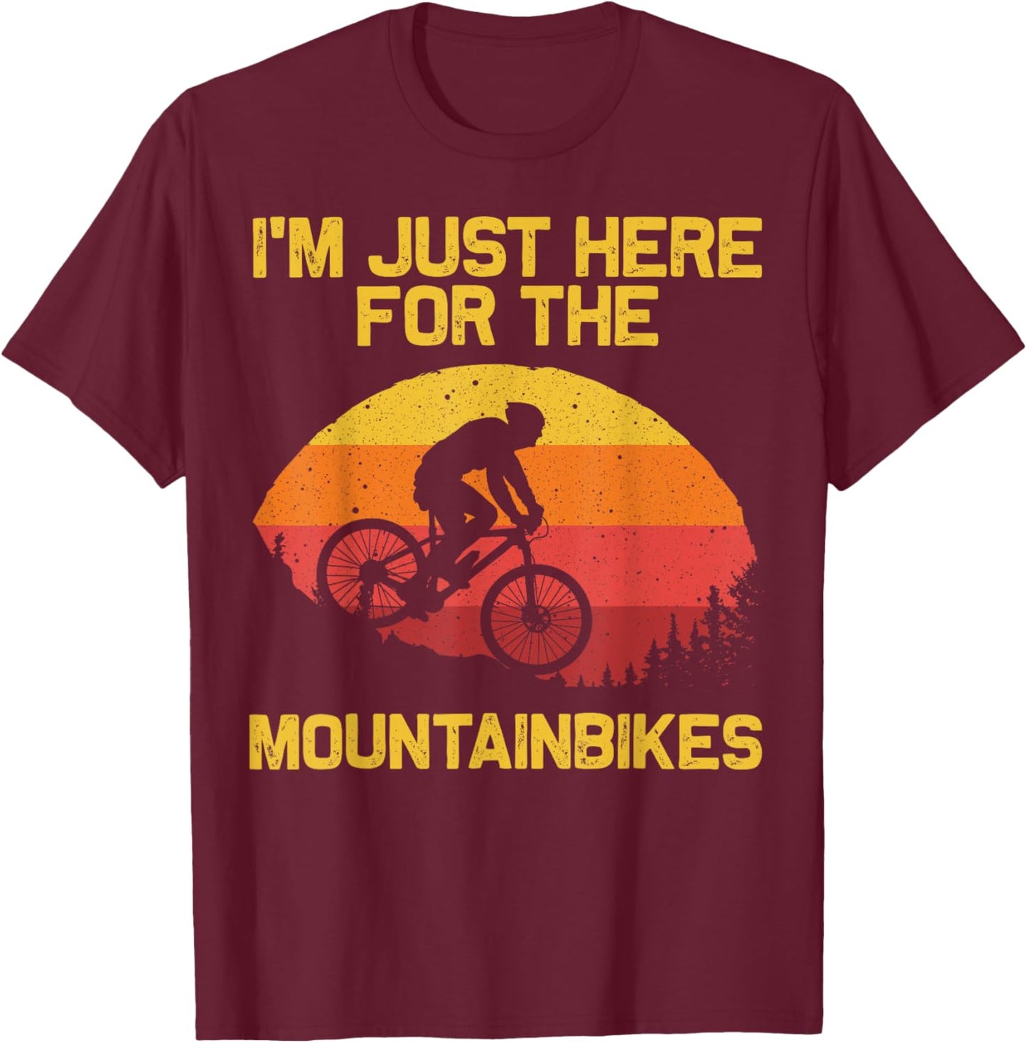 Cool Mountain Biking Women Biker MTB Bicycle Bike T-Shirt - T-Shirt | Maroon