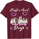 Just a girl who loves Dogs Funny Puppy Cartoon Dog T-Shirt - T-Shirt | Maroon