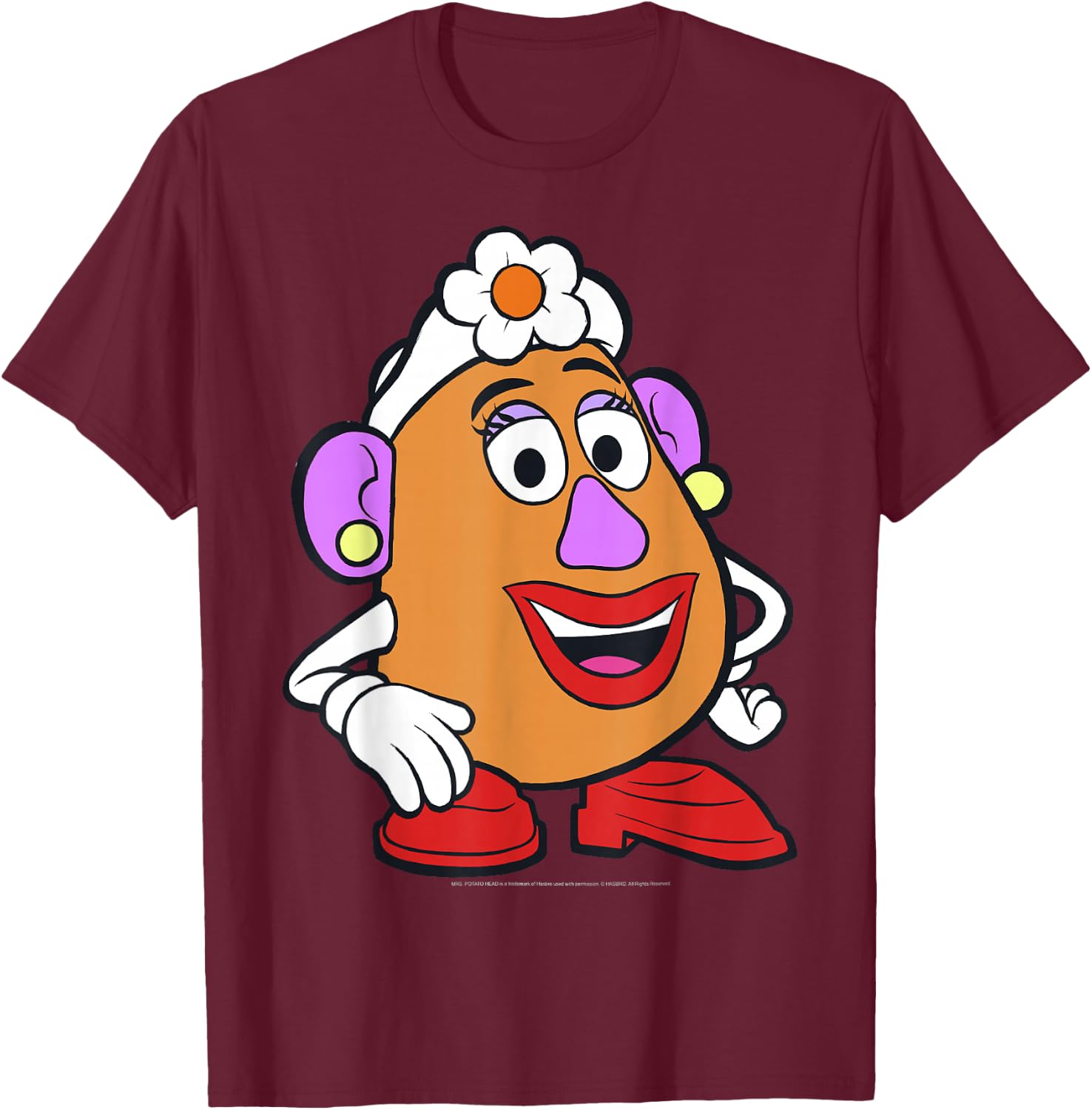 Disney Pixar Toy Story Mrs. Potato Head Big Portrait T-Shirt - T-Shirt | Maroon