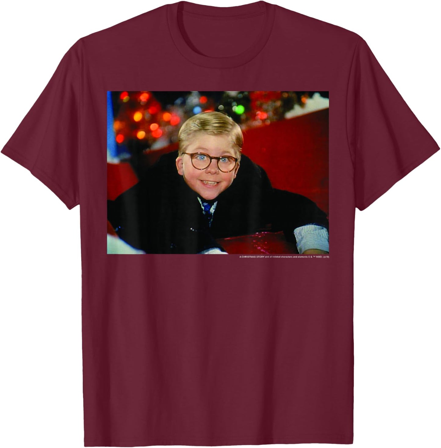 A Christmas Story Ralphie Smile Photo T-Shirt - T-Shirt | Maroon