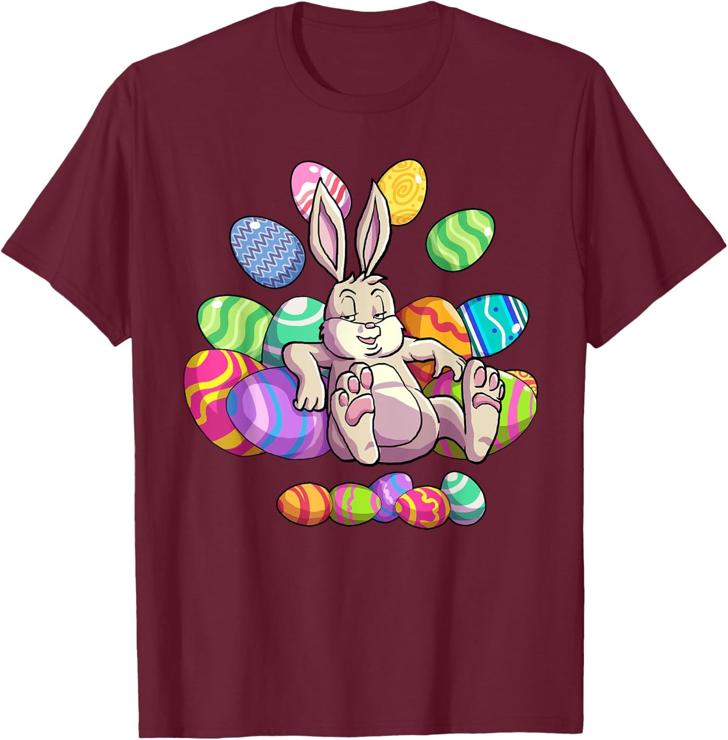 Funny Easter Shirt Girls Boys Toddler Easter Bunny T-Shirt - T-Shirt | Maroon