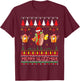 Merry Glizzmas Tacky Funny Merry Christmas Hot Dogs T-Shirt - T-Shirt | Maroon