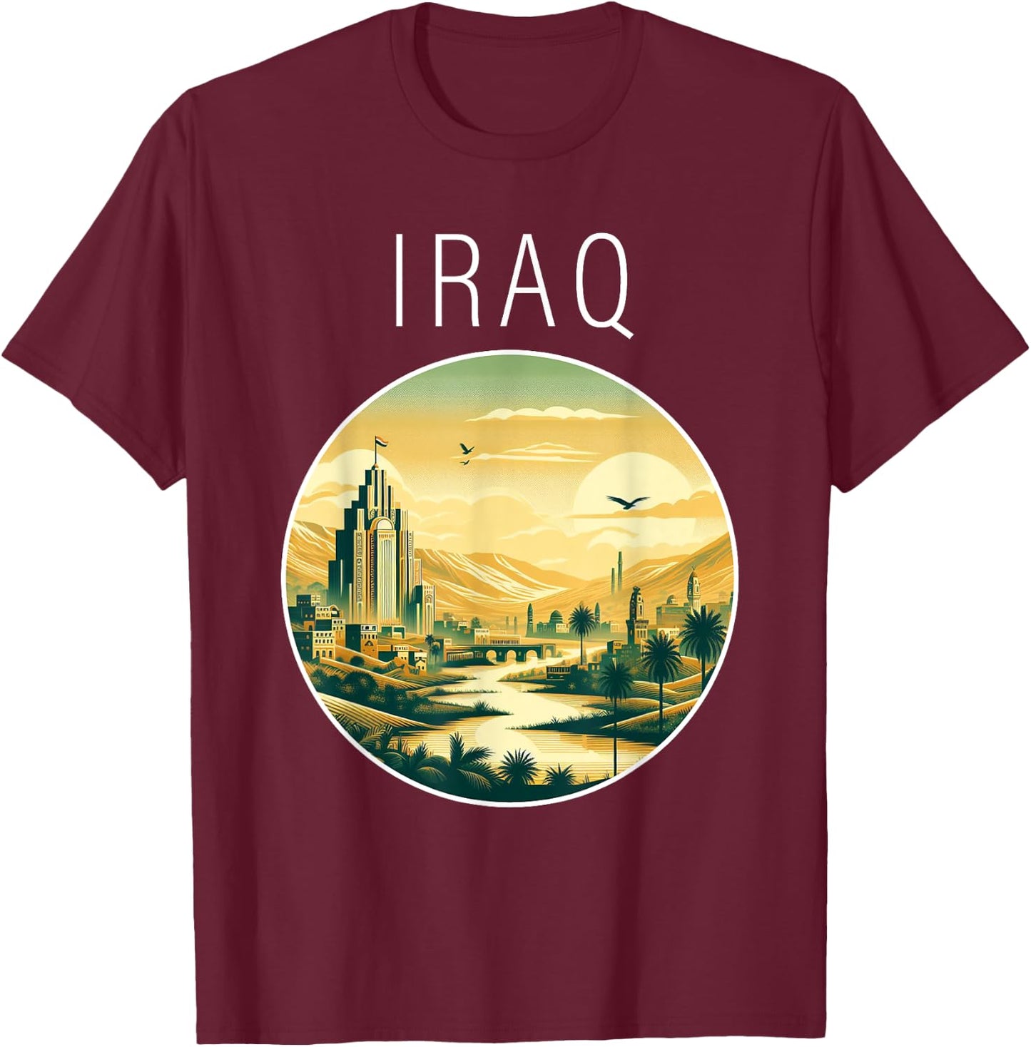 Iraq scenery Art Deco T-Shirt - T-Shirt | Maroon
