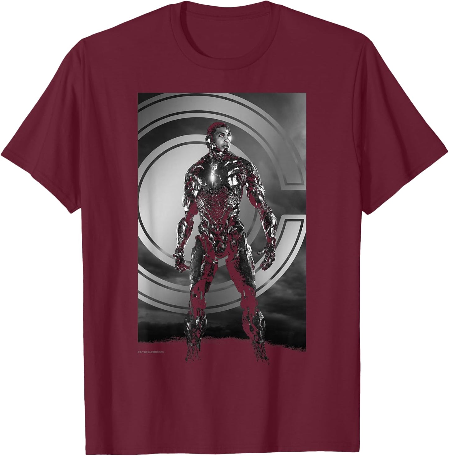 DC Comics Justice League Snyder Cut Cyborg Poster T-Shirt - T-Shirt | Maroon