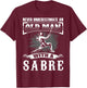 Never Underestimate an Old Man With a Sabre Fencer Fencing T-Shirt - T-Shirt | Maroon