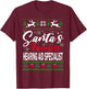 Funny Santas Favorite Hearing Aid Specialist Ugly Sweater T-Shirt - T-Shirt | Maroon