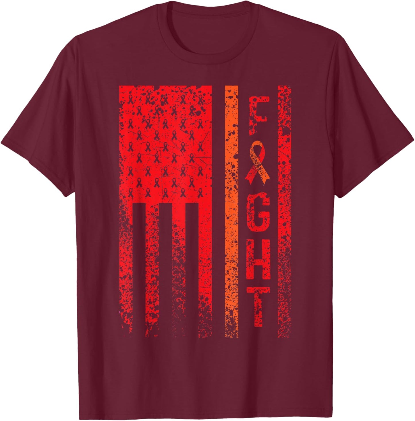 Fight Myelofibrosis Awareness T-Shirt - T-Shirt | Maroon