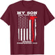 Proud Firefighter Dad Son Has Your Back Fireman Gift Men T-Shirt - T-Shirt | Maroon