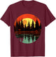Trees Forest Reflection Wildlife Nature Animal Outdoor T-Shirt - T-Shirt | Maroon