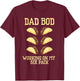 Dad Bod Working On My Six Pack tacos funny father's day T-Shirt - T-Shirt | Maroon