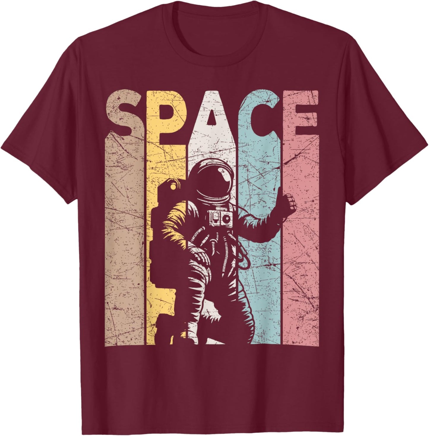 Space Vintage Outer Space Retro Space Nerd T-Shirt - T-Shirt | Maroon