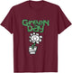 Green Day Flower Pot T-Shirt - T-Shirt | Maroon