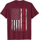 Vintage Best Dad Ever American Flag Proud Dad Father Gifts T-Shirt - T-Shirt | Maroon