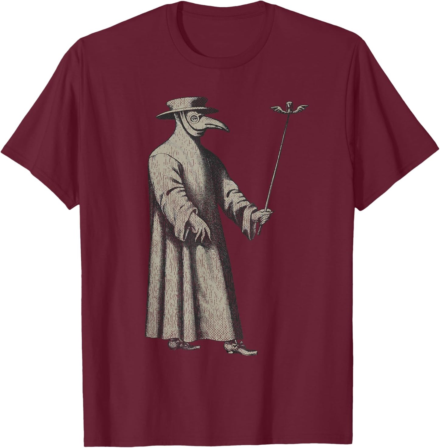 Plague Doctor Mask Medieval Steampunk Vintage Physician T-Shirt - T-Shirt | Maroon