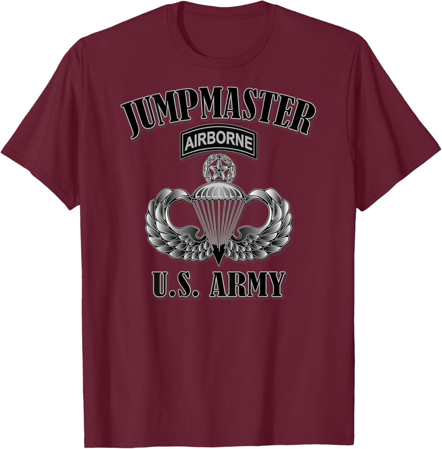 Jumpmaster- Master Jump Wings (Back Design) T-Shirt - T-Shirt | Maroon