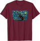 Retro Vintage Style Fiddle T-Shirt - T-Shirt | Maroon