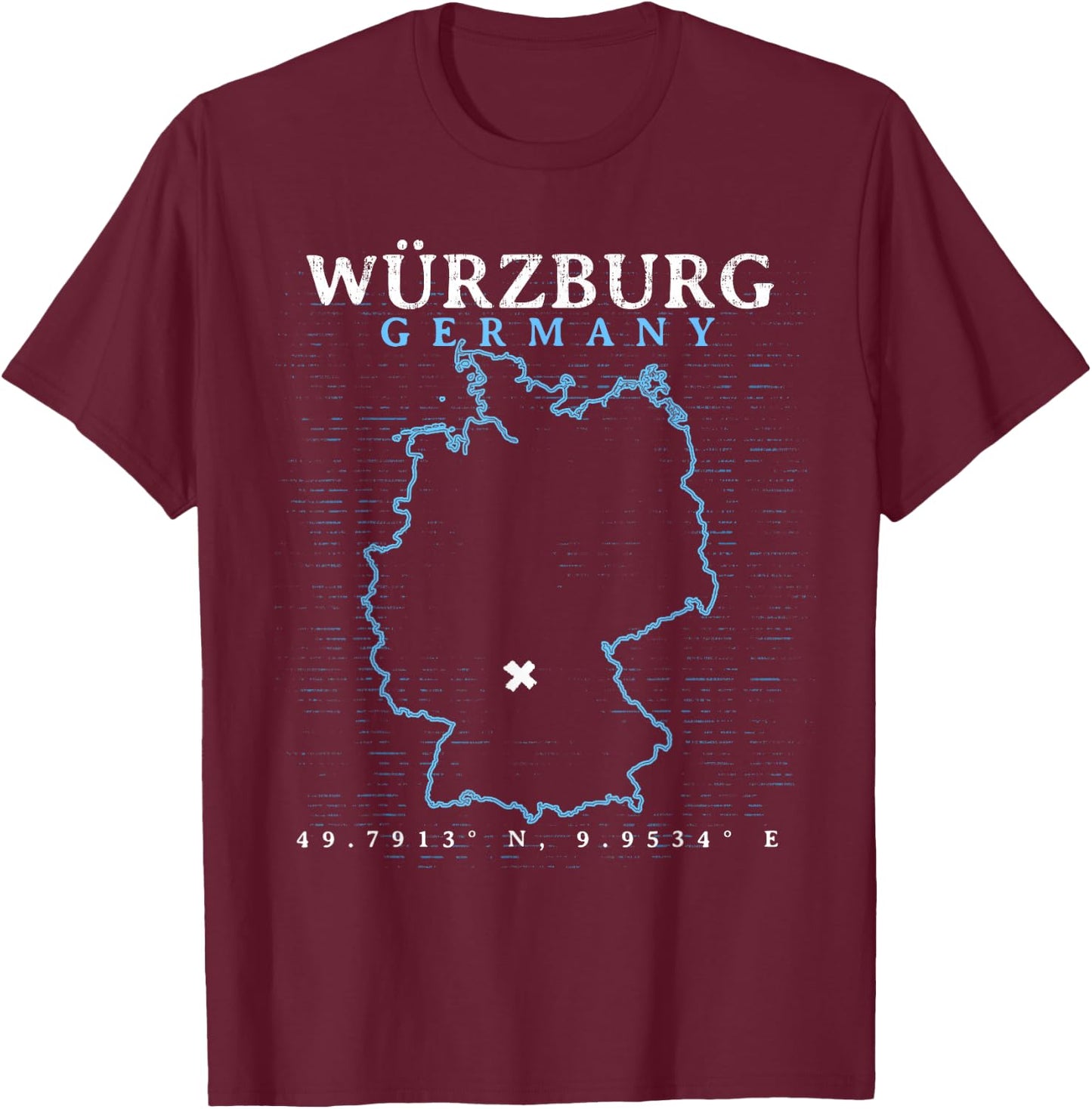 Germany Würzburg T-Shirt - T-Shirt | Maroon
