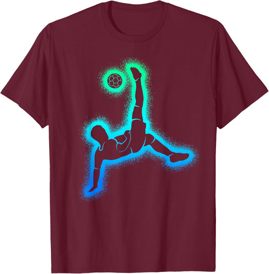 Soccer Player Game Kids Boys Men Soccer T-Shirt - T-Shirt | Maroon