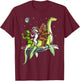 Cryptids Bigfoot Alien Unicorn Riding Loch Ness Monster T-Shirt - T-Shirt | Maroon