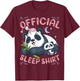 Official Sleep Shirt, Panda Bear with Puppy T-Shirt - T-Shirt | Maroon