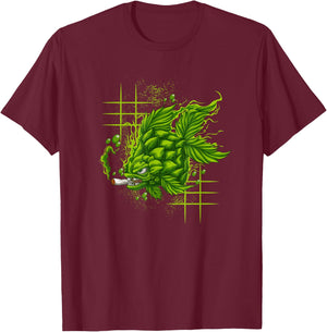 Fishing And Marijuana Fish Funny Weed Fish Smoking A Joint T-Shirt - T-Shirt | Maroon