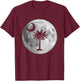 South Carolina Flag Palmetto Tree Moon In Moon Silhouette T-Shirt - T-Shirt | Maroon