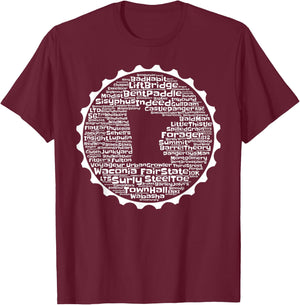 Drink Local Minnesota Breweries T-Shirt - T-Shirt | Maroon