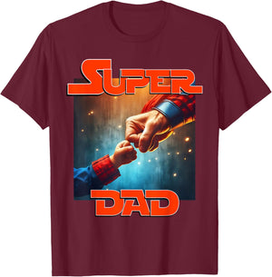 Superdad Father's Day fist Bump T-Shirt - T-Shirt | Maroon