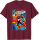 Marvel Spider-Man Introducing Black Suit Spider-Man Cover T-Shirt - T-Shirt | Maroon