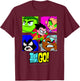 DC Comics Teen Titans Go! Group Shot Box Up T-Shirt - T-Shirt | Maroon