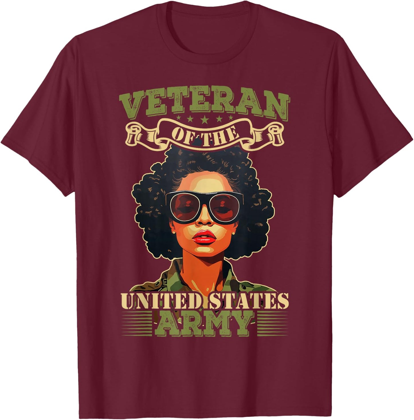 Veteran Of The United States Soldier Outfit Rockabilly Woman T-Shirt - T-Shirt | Maroon