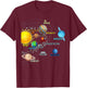 Solar System Planets - Astronomy Space Science - Girls Boys T-Shirt - T-Shirt | Maroon