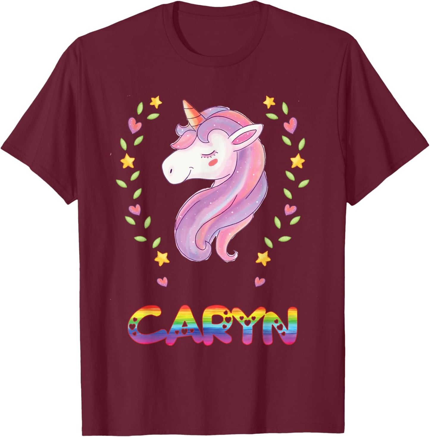 Caryn Name T-Shirt - T-Shirt | Maroon
