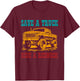 Save A Truck Ride A Redneck Vintage Design T-Shirt - T-Shirt | Maroon