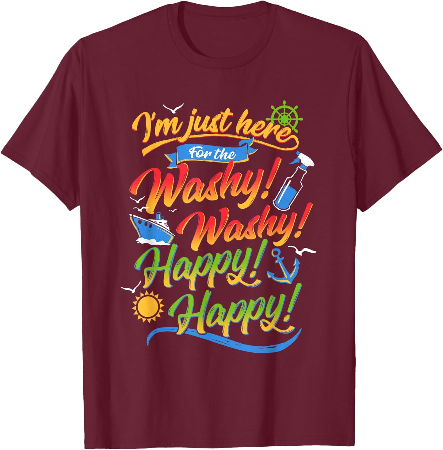 Washy Funny Family Cruise Ship Vacation Cruising 2020 Trip T-Shirt - T-Shirt | Maroon
