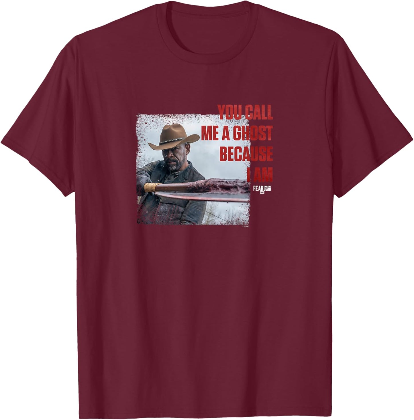 Fear The Walking Dead Morgan Call Me A Ghost T-Shirt - T-Shirt | Maroon