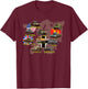 Top Ten Best WW2 Tanks M4 Sherman Panzer IV Tiger II T-34 T-Shirt - T-Shirt | Maroon