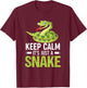 Snake Lover Shirt Keep Calm It's Just A Snake T-Shirt - T-Shirt | Maroon