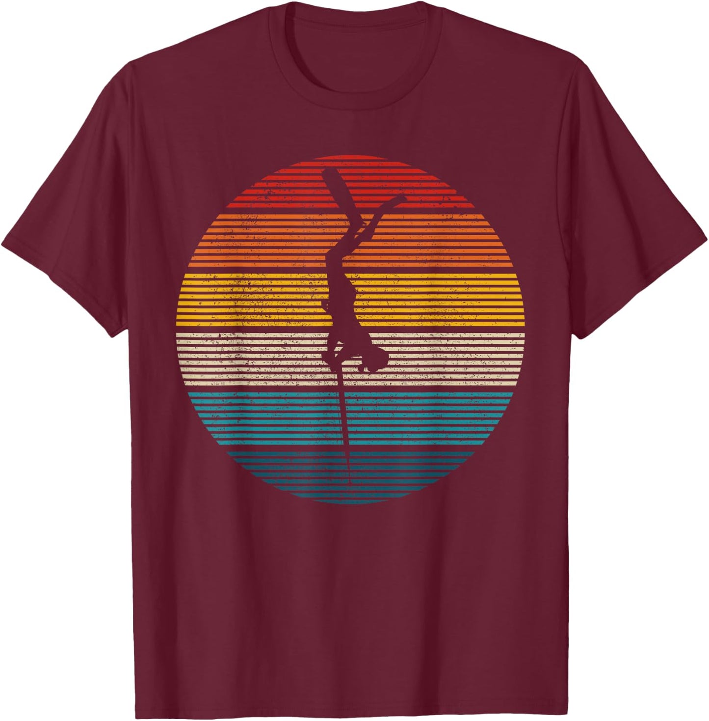 Spearfishing Vintage Spear Fishing Fisherman Gift T-Shirt - T-Shirt | Maroon