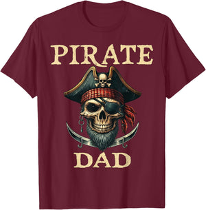Pirate Dad Funny Halloween Costume Pirate Family Matching T-Shirt - T-Shirt | Maroon