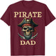 Pirate Dad Funny Halloween Costume Pirate Family Matching T-Shirt - T-Shirt | Maroon