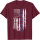 Israel Independence Star of David US American Flag Patriotic T-Shirt - T-Shirt | Maroon